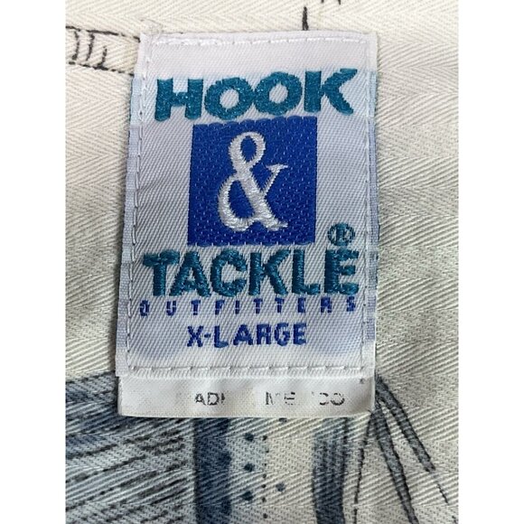 Hook & Tackle Outfitters Button Down Hawaiian Fishing Shirt Marlin, Tuna, - Picture 4 of 6